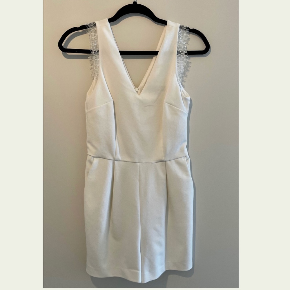 Dynamite White Lace Detail Romper